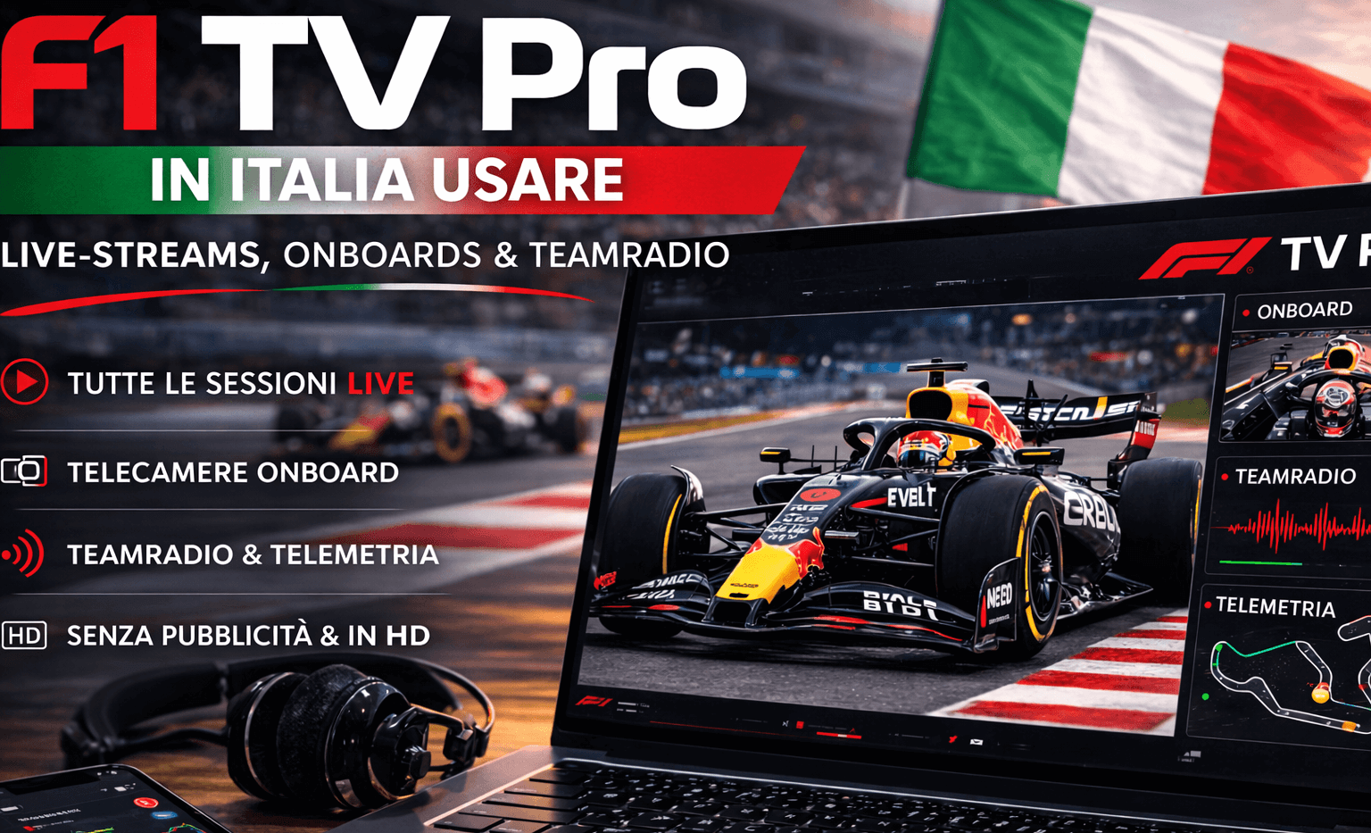 F1 TV Pro in Italia