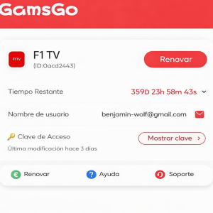 mi acceso a f1-tv pro