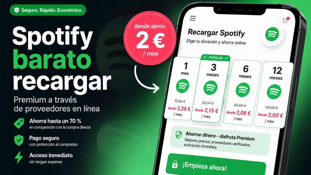 recargar spotify barato