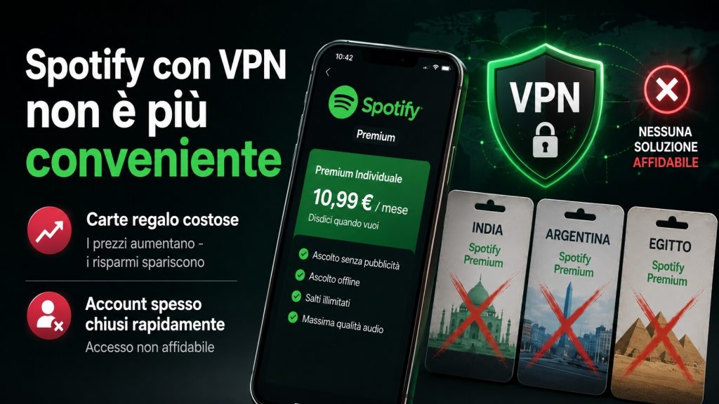 spotify vpn non- conviene piu