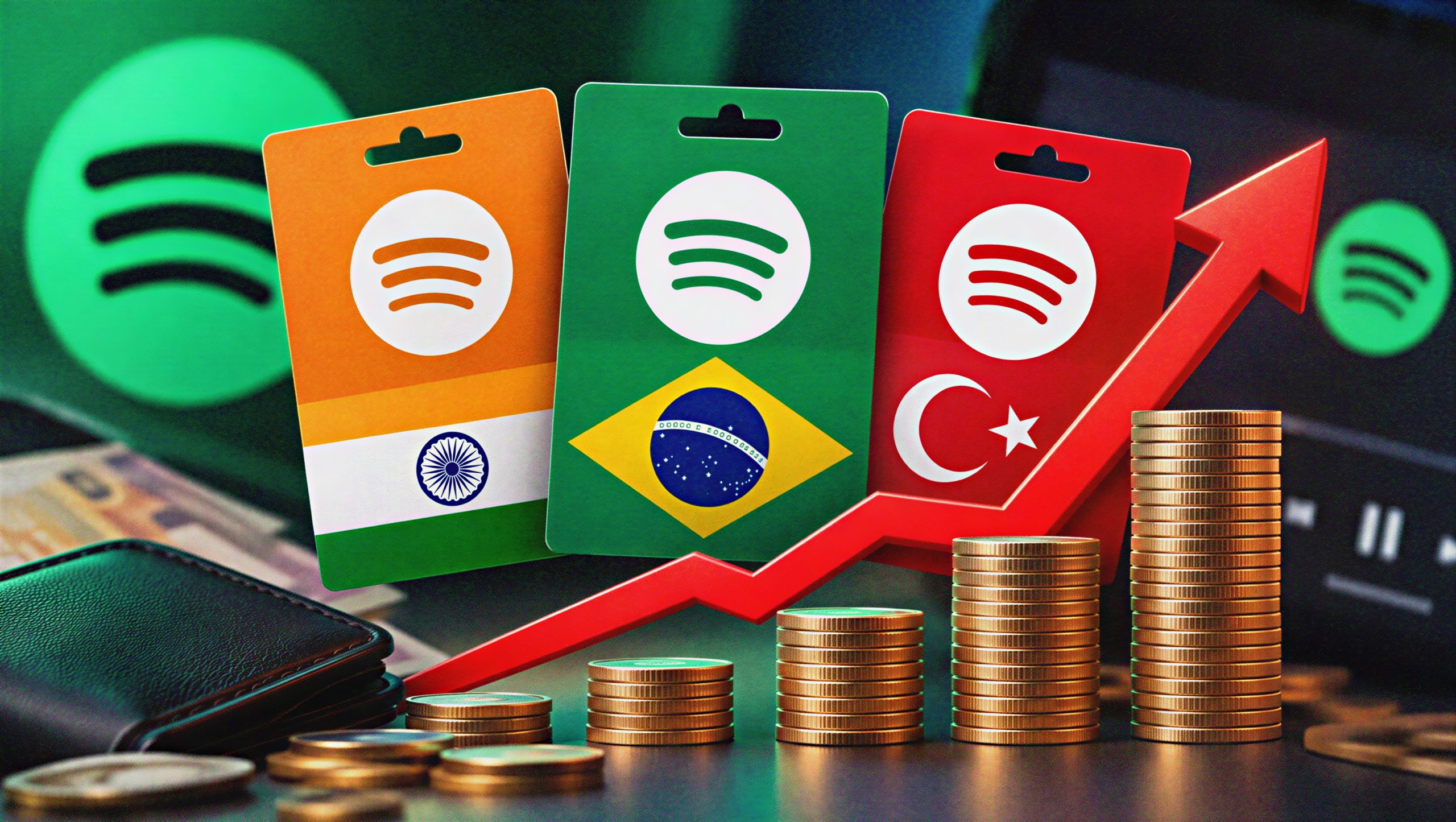 Spotify-Guthabenkarten (Indien, Brasilien, Türkei) absurd teuer